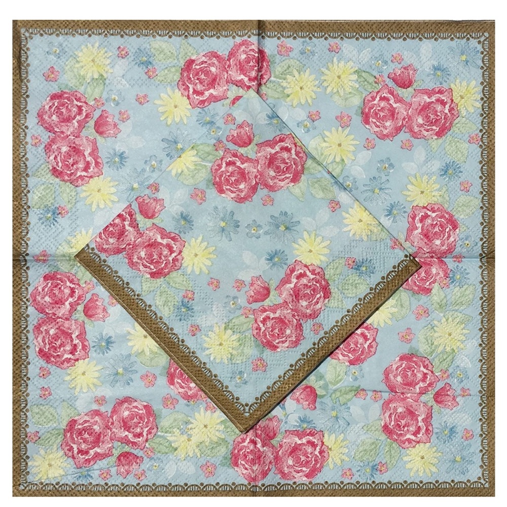 Dinky Floral Tea Party Decoupage Napkins 2ct